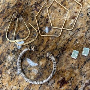 Elegant Silver and Gold Jewelry Set